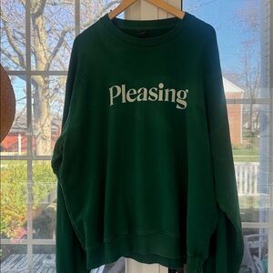 Pleasing Crewneck Sweatshirt 2XL Men 50/50 Recycled / Organic Cotton Green